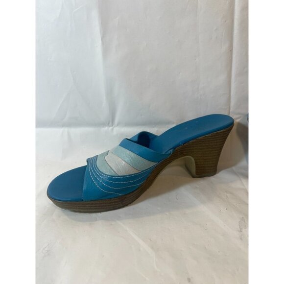 Timberland Gradient Slide Women's Block Heel Sandals 91397 Blue Sz 7 - Picture 4 of 14